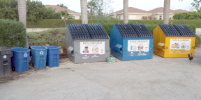 All recycling bins